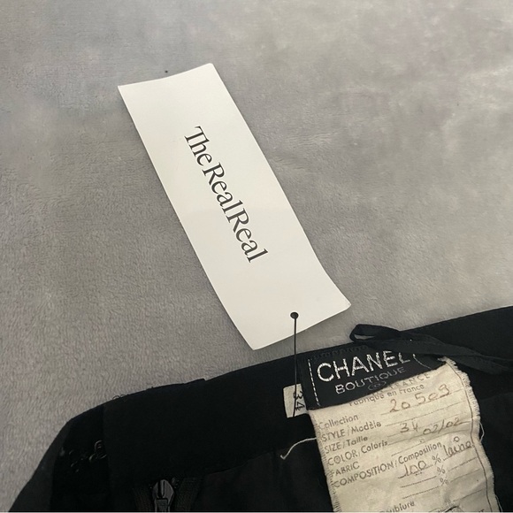 New! Chanel Black Wool A-Line Pleated Fully-Lined Midi Skirt NWT 4442 - Picture 3 of 12